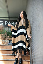 Load image into Gallery viewer, Annette Fringe Poncho-Style Sweater